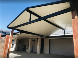 Beautiful and high-quality car shed built by D&C Patios.